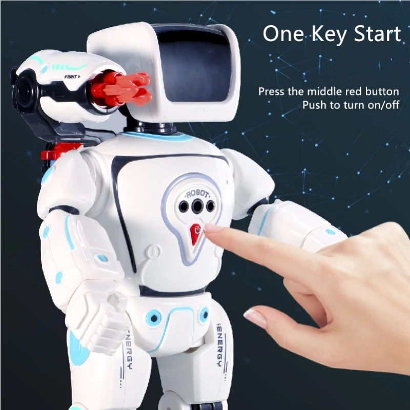 Remote Control Intelligent Smart Robot Voice Conversation Gesture Touch Sensing Battle Mode Launch Bullet RC Robot  Child Gift 3