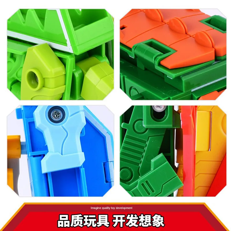 Educational Learning Toy Alphabet Educational Toys 26 GUDI English Letter Learn A-Z Alphabet Transformation Robot Dinosaur Deformation Animal Action Figures Building Block Toys