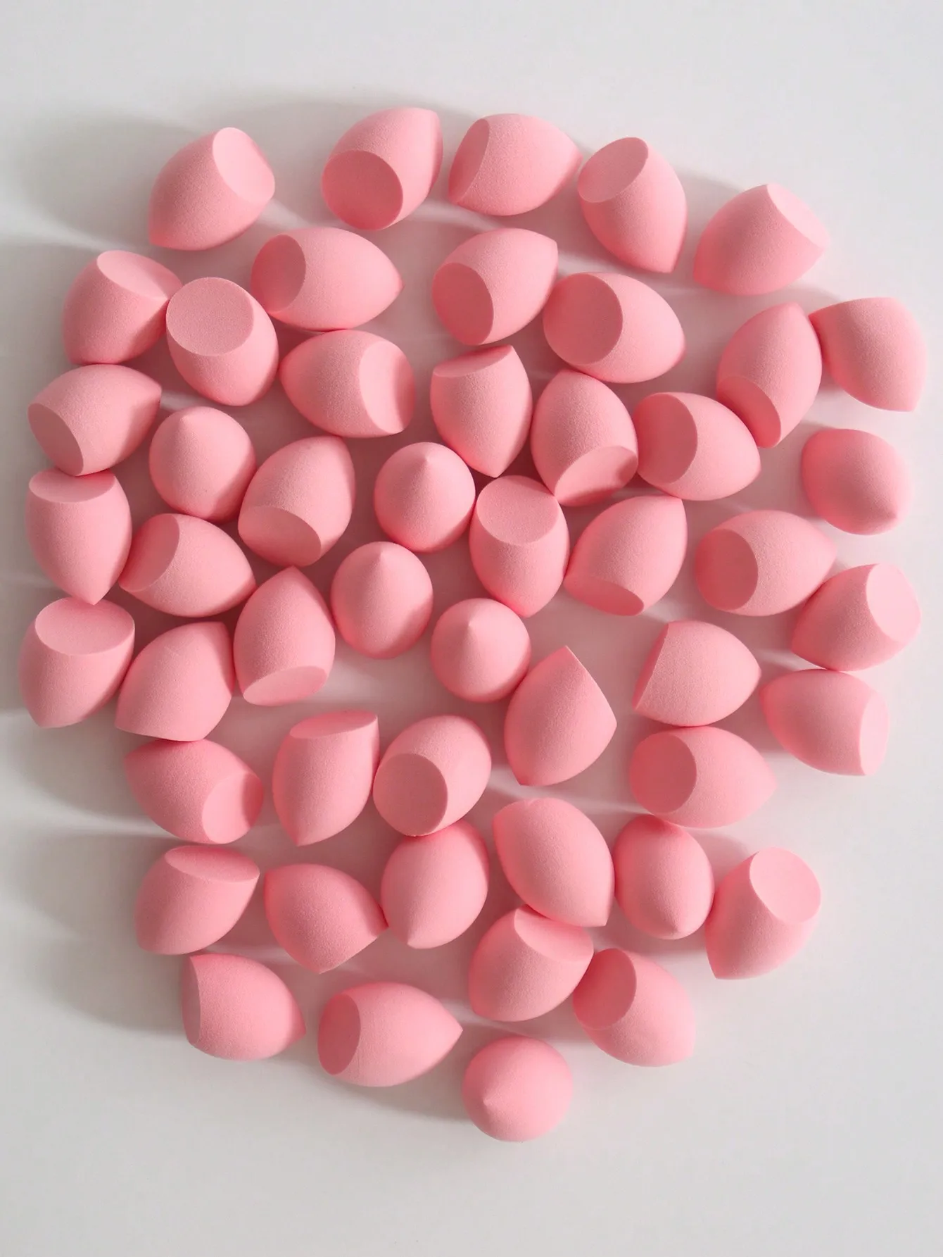 50pcs/pack Mini Makeup Sponge, Beauty Sponge,  Blending Sponge, Flawless For Liquid,  Dry And Wet Dual Use Makeup Cream 2