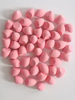 50pcs/pack Mini Makeup Sponge, Beauty Sponge,  Blending Sponge, Flawless For Liquid,  Dry And Wet Dual Use Makeup Cream 2