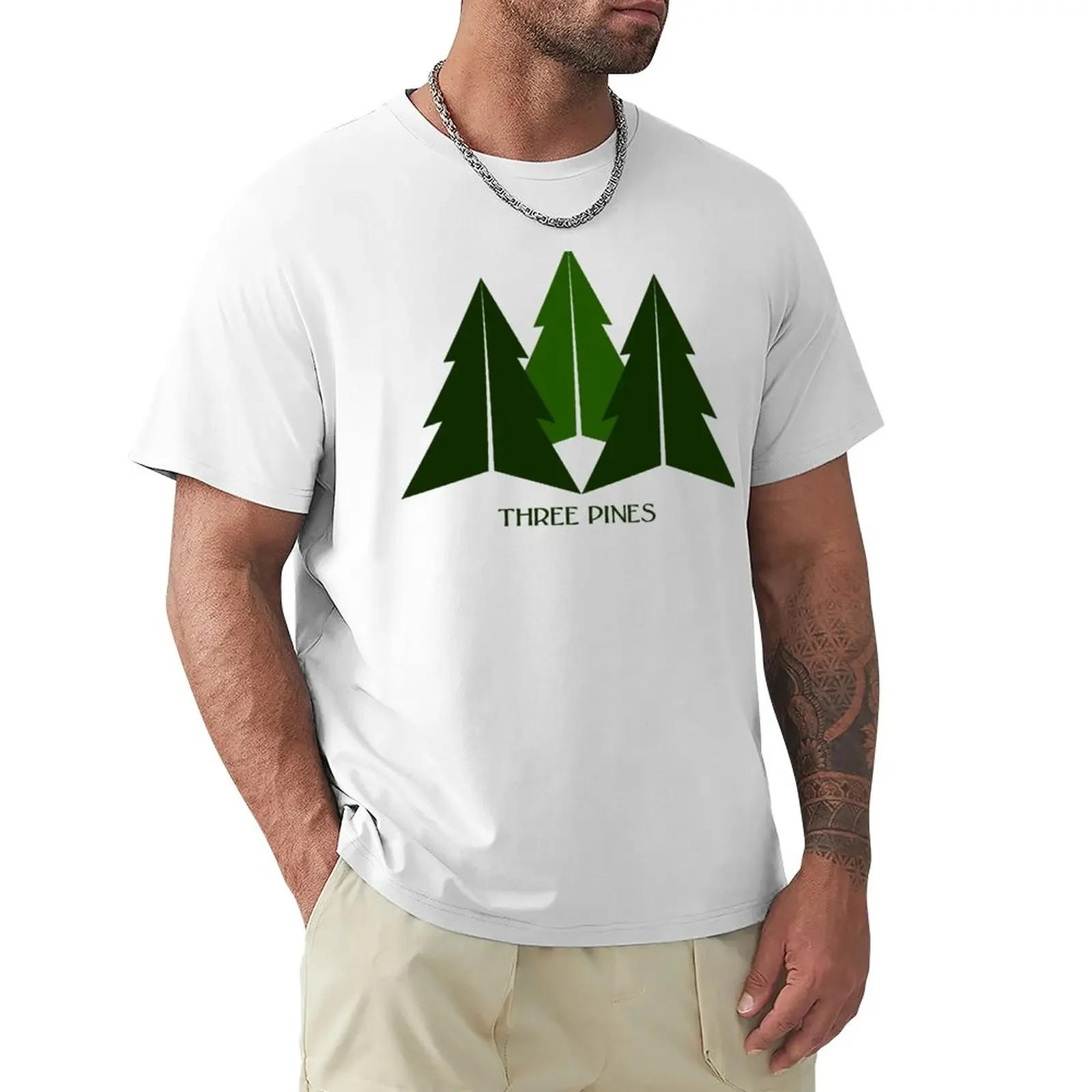 

3 Pines T-Shirt korean fashion tops mens graphic t-shirts big and tall
