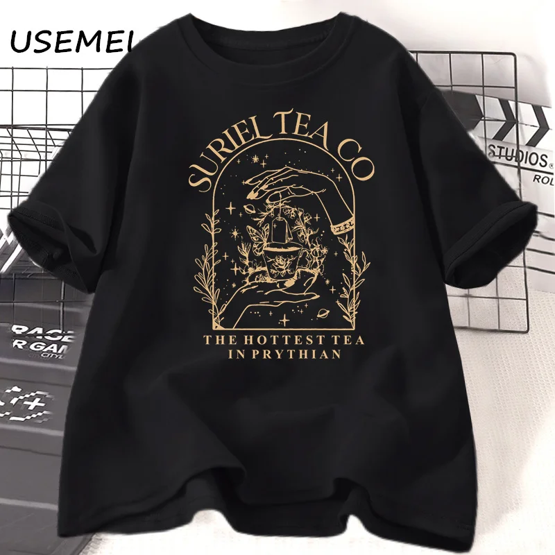 

Suriel Tea Co T-Shirt Women Men A Court of Thorns and Roses T Shirt Bookish Tshirt Cotton Short Sleeve Gifts for Reader Clothing