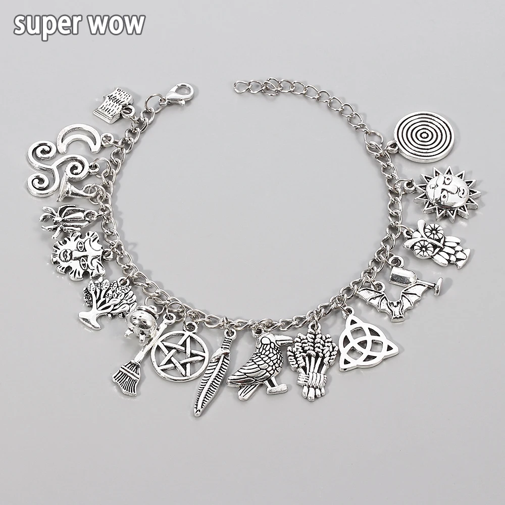 Halloween Horror Skeleton Head Bracciale Punk Charm Pumpkin Spider Bracciale Halloween Party Gifts For Women Skull Bracelet