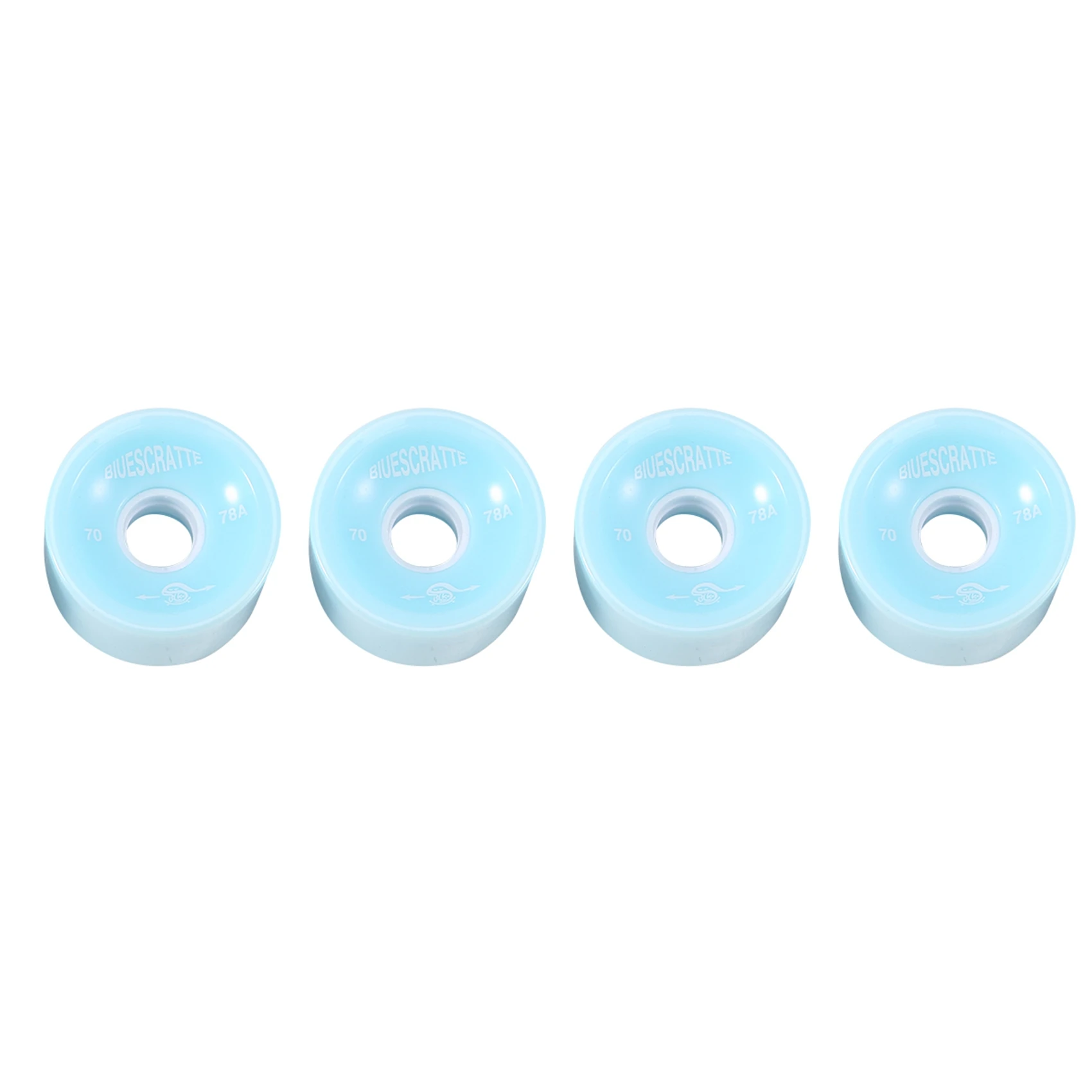 

4PC Longboard Skateboard Wheels 51X70Mm Resilient PU for Road Sports Longboard Skateboard Wheels Blue