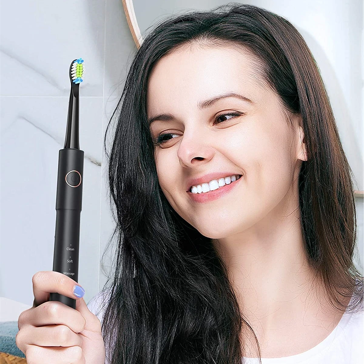 Fairywill Sonic Electric ToothbrushUSB Charge Rechargeable E11 Waterproof  Electric Toothbrush 8 Brush Replacement Heads Adult 6