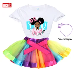 Crianças aniversário tutu vestido + hairpin conjunto 2022 princesa vestido da menina conjunto de luz festa presente natal vestido menina traje