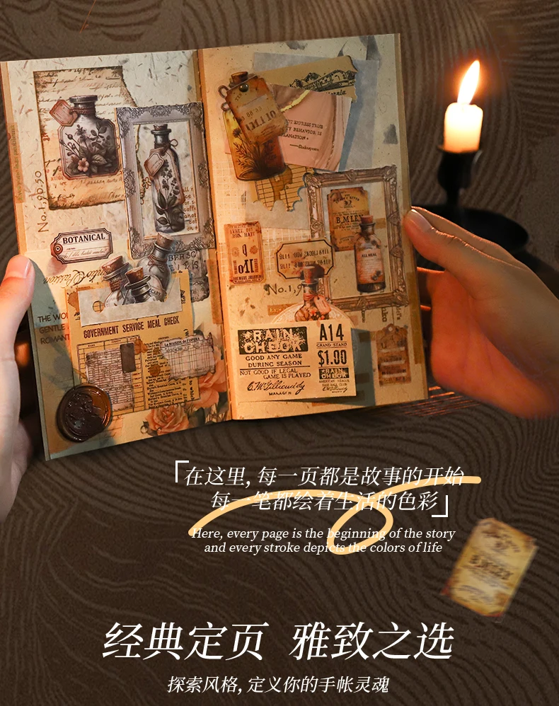 Yoofun 25 teile/los kawaii kleine flasche aufkleber ästhetische scrap booking vintage collage junk journal planer diy etiketten briefpapier – Detail 8