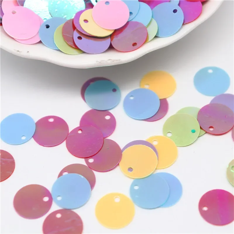 10 15 20 25 30mm PVC Flat Round Loose Sequins Paillettes Sequin Sewing Accessories for Garment