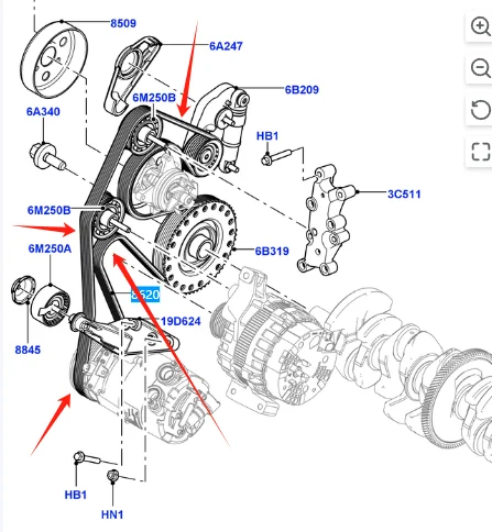 LR066153 LR184802 LR028851 SERPENTINE FAN DRIVE BELT For Land Rover Evoque Discovery Sport 2.0 2012-