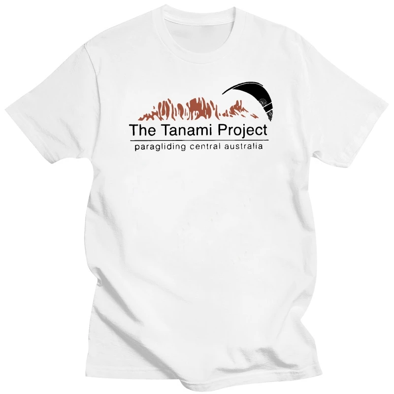 Camisetas De Paragliding The Tanami Project para hombre, camisetas de Paraglider de 100% algodón, camisetas de manga corta, camisetas de cuello redondo, estilo de verano