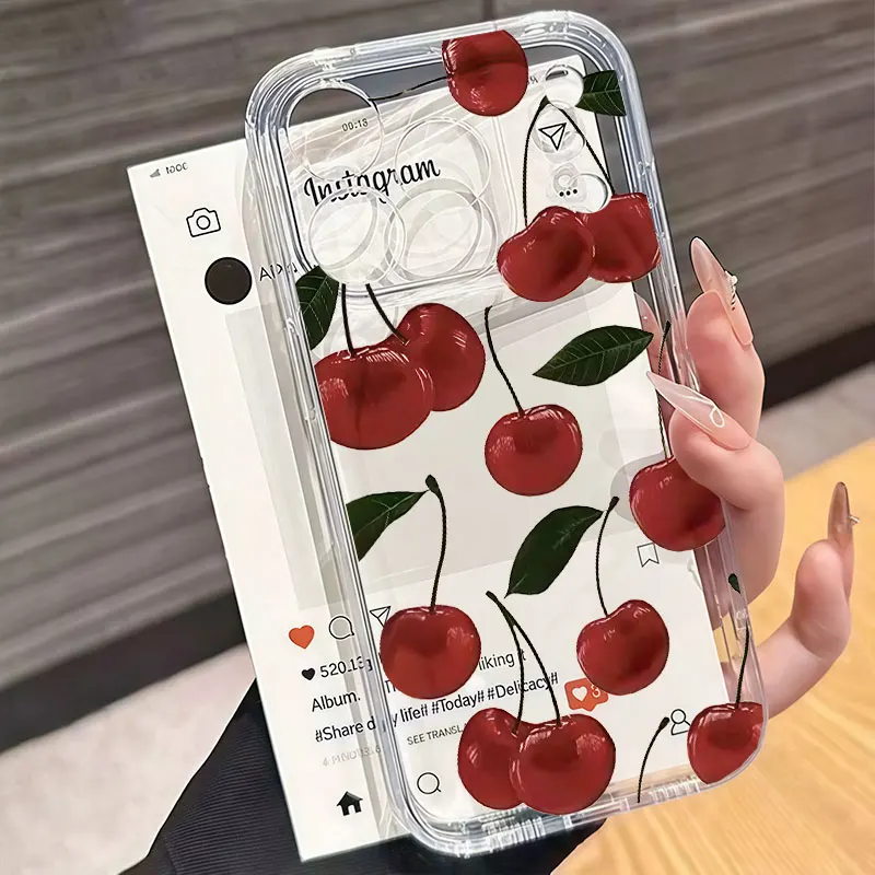 Red Cherry Transparent Phone Case Cover