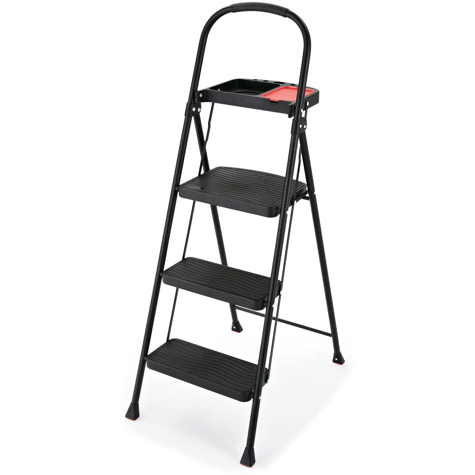 

RMS-3T 3-Step Steel Step Stool with Project Tray, 225 lb. Cap.