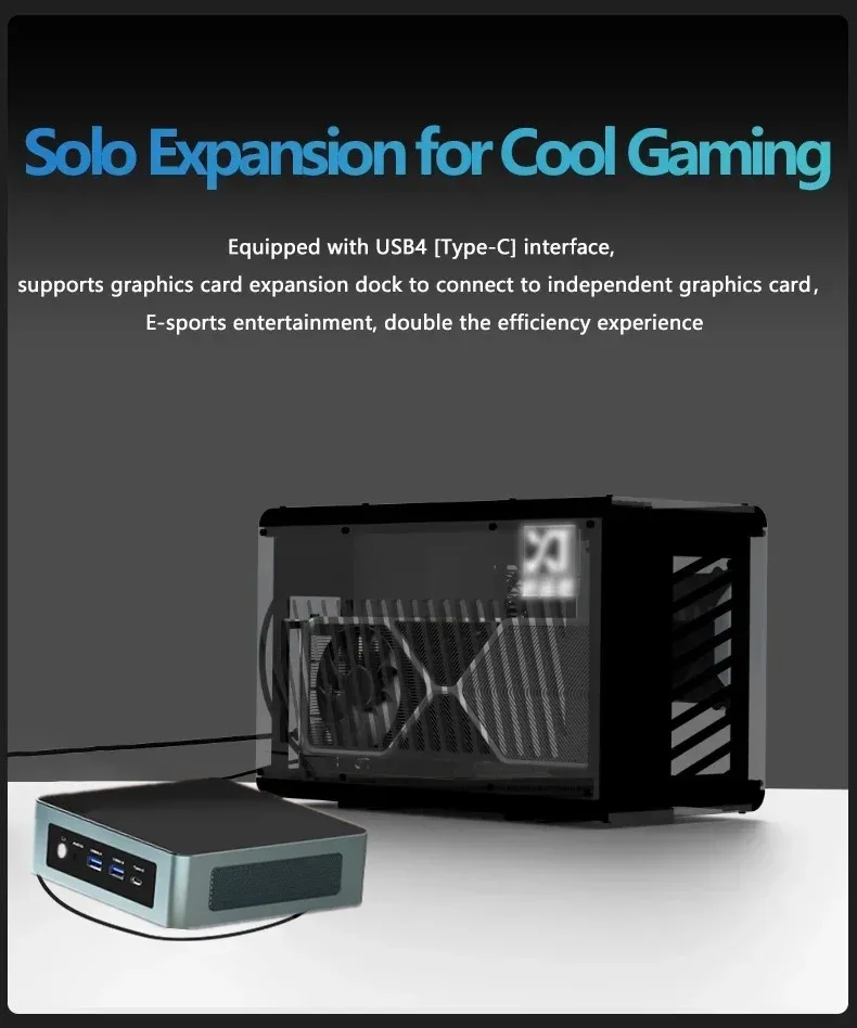 Topton AMD Mini PC Gamer R9 6900HX ES 8 Core 2xDDR5 2xLAN 2.5G