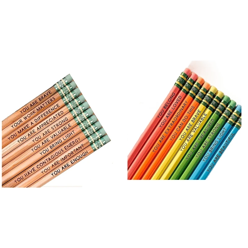 

Affirmation Pencil Set 2023 New Inspirational Pencils With Motivational Sayings Wooden Motivational Pencils