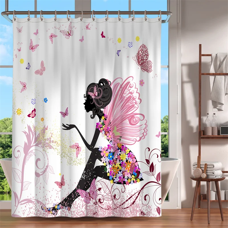 

Sexy Woman Shower Curtain for Bathroom Cute Girl Printed Waterproof Polyester Bath Curtains Washable Bathtub Screen Home Decor