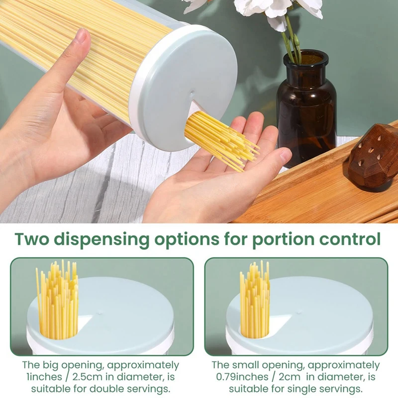 PP Tall Food Storage Spaghetti Noodle Pasta Container With Locking Lid Clear Dry Food Durable Easy To Use 27.5 X 8.5Cm 2