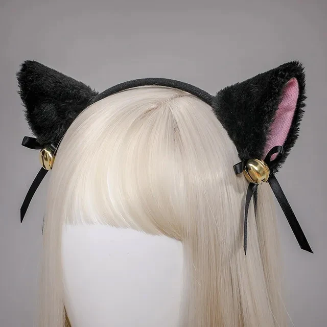 

Cat Ear Hair Band Bow Tie Bell Girls Anime Cosplay Costume Plush Hairband Night Party Club Masquerade Headbands Hair Accessories