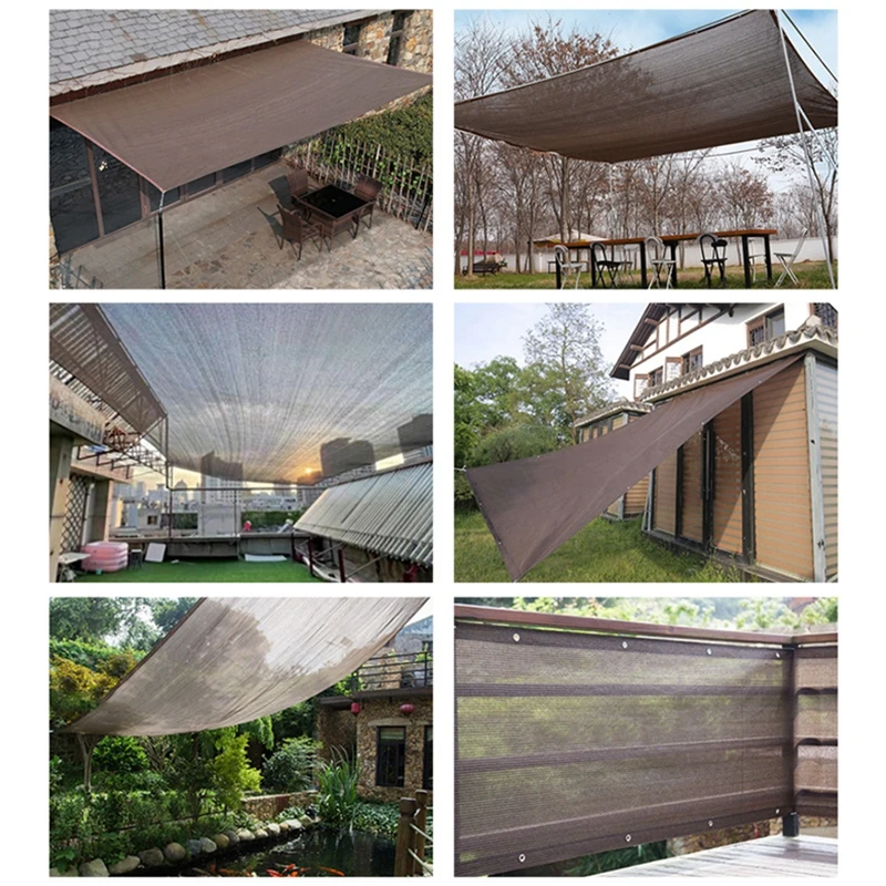 Sunblock Sunshade Net Garden Sunshade Cloth UV Protection Outdoor Awning Pergola Cover Greenhouse Heat Insulation Cooling Mesh 6