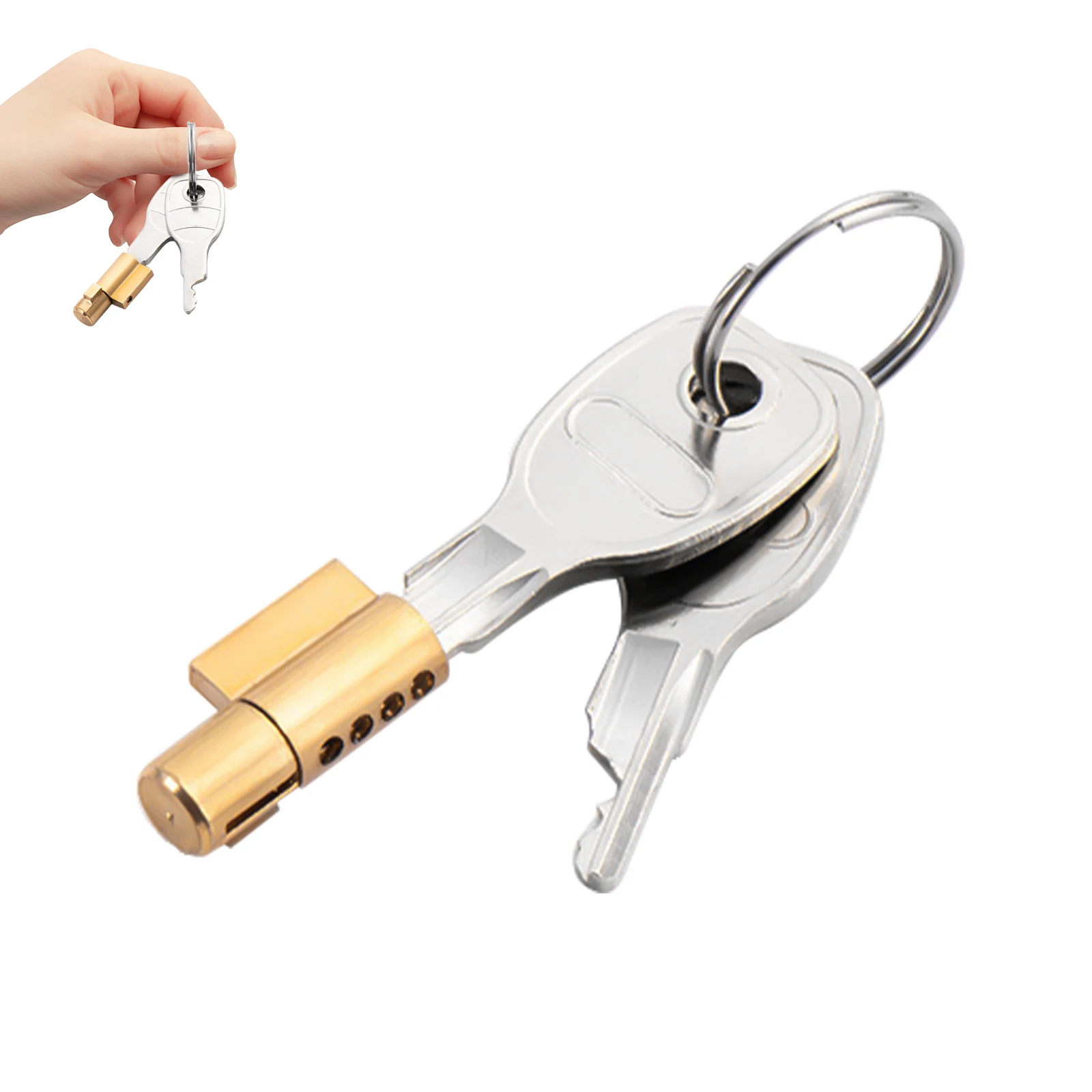 Door Lock Cylinder Lock Cylinder with Key Copper Heavy Duty Hidden Lock Precision Locks Cylinder for RV Trailer Truck Boat Containers Versatile Use