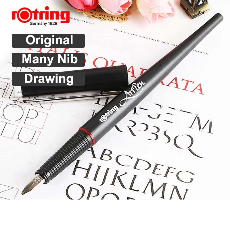 Фото Немецкая оригинальная перьевая ручка Rotring Art EF/F/M/1,5/1,9/2,3 мм, ручка для практики и письма, аксессуары для рукописного письма, деловой подарок №3