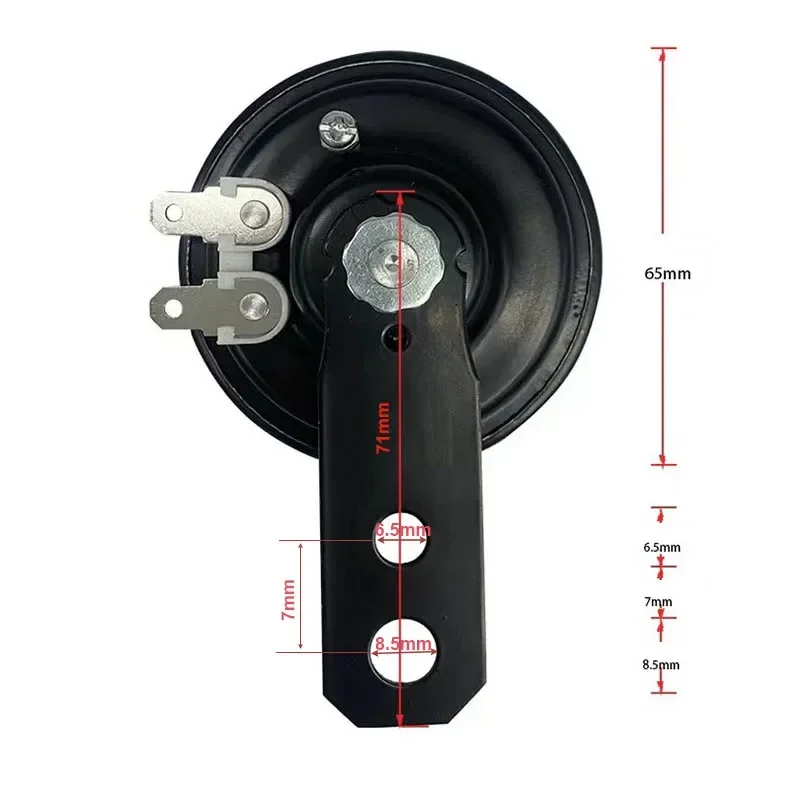 Motorcycle Electric Horn Bicycle Electronic Horn Scooter Horn Motorycle Horn Universal 12V Scooter Tricycle Iron 24V 48V Electric Bicycle Honking Horn 105db Waterproof Dustproof