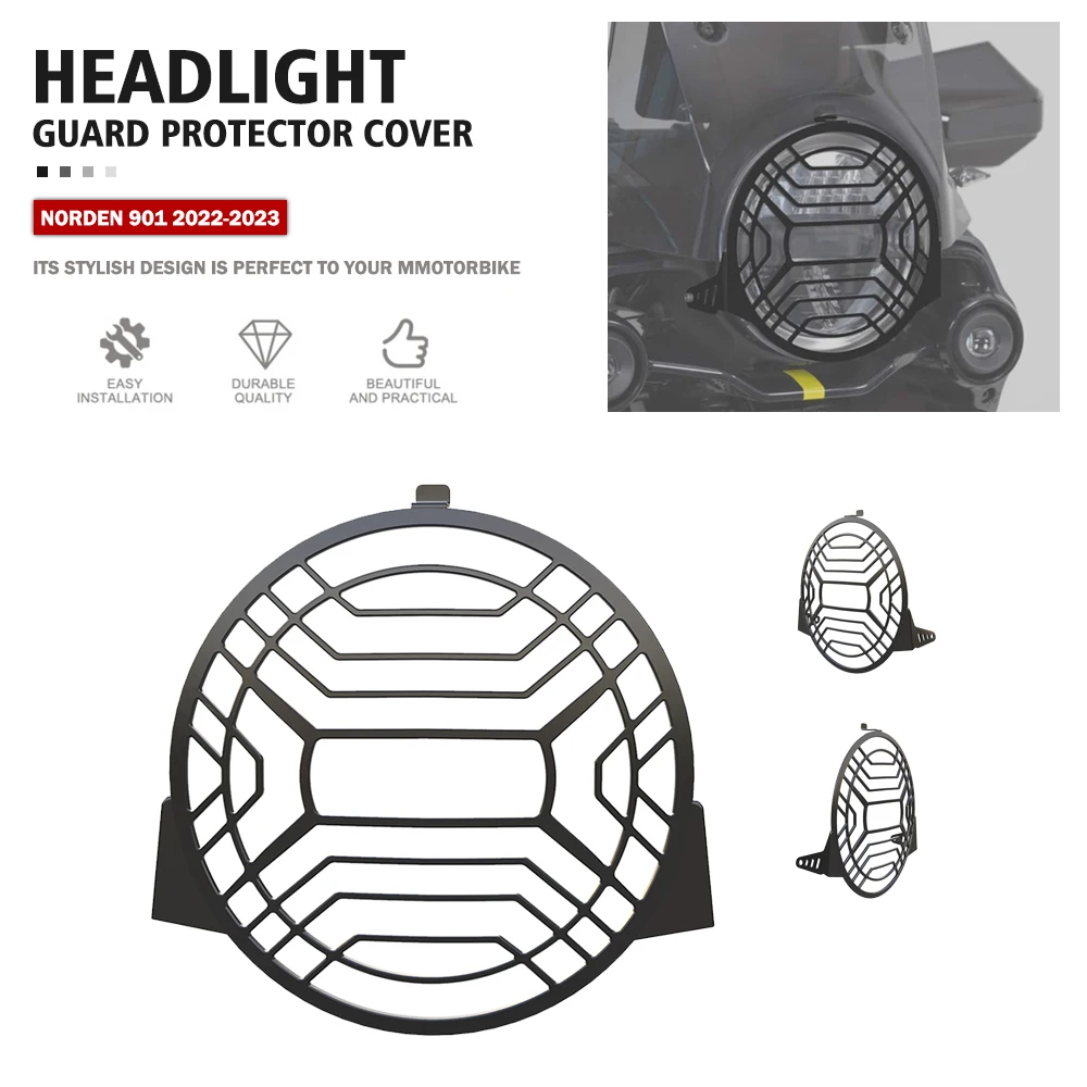 

Motorcycle Headlight Protector Guard For Husqvarna Norden 901 2022-2023 Headlamp Mesh Grille Cover Head Light Protection Cover