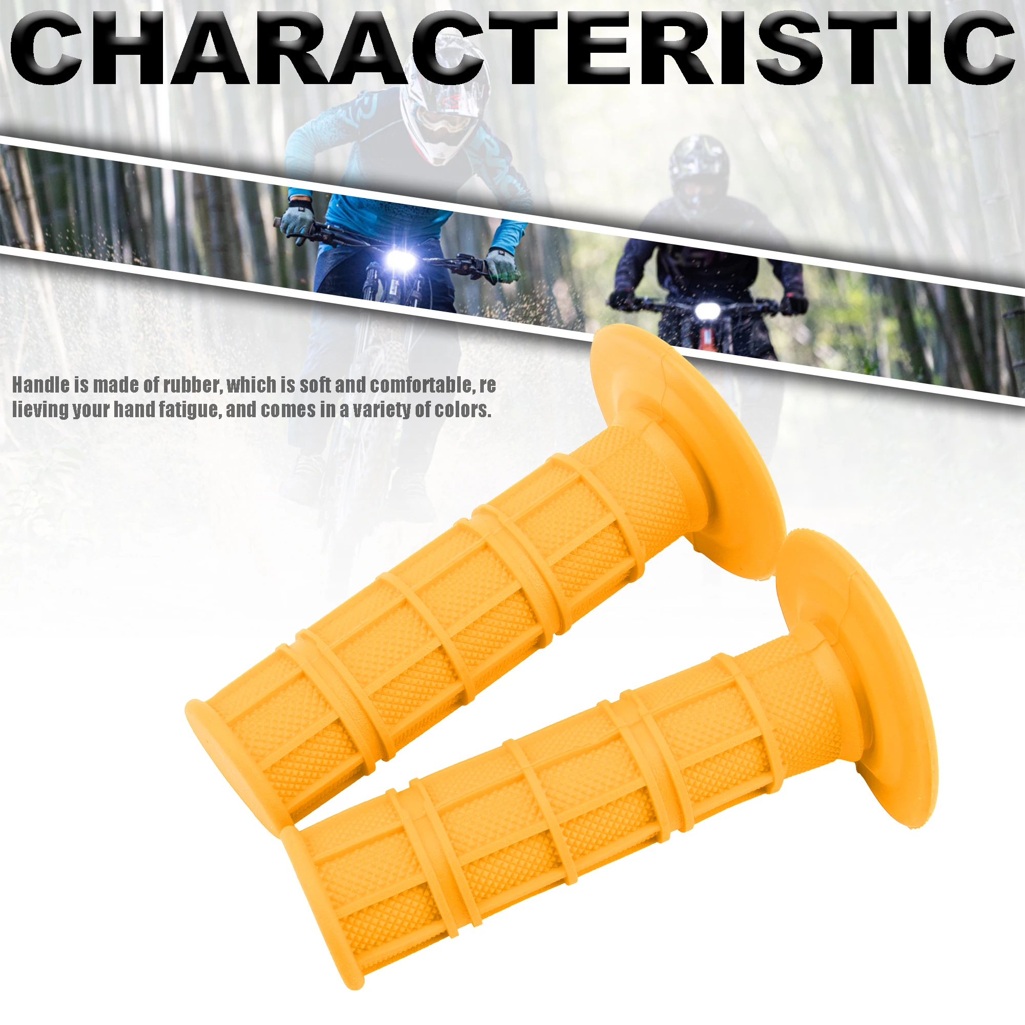 Vibrant Universal Motorcycle Handlebar Grips - 7/8 22mm Dirt Bike Accessories