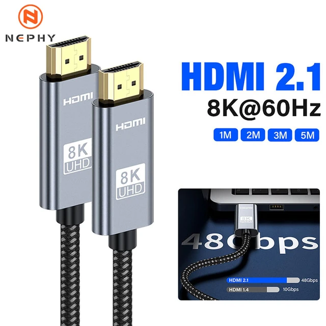 8K HDMI 2.1 Cable Optical Fiber 8K 60Hz HDMI 2.1 Cable 4K 120Hz 48Gbps HDMI  2.1-Compatible HDCP 2.2 2.3 eARC HDR HDTV PS5 3m 5m - AliExpress