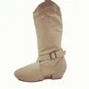 Practice OEM Latin Dance Boots Rhinestone Brown Soft Latin Salsa Ballroom Party Dancing Shoes Black Sport Party Dance Boot Shoes 5