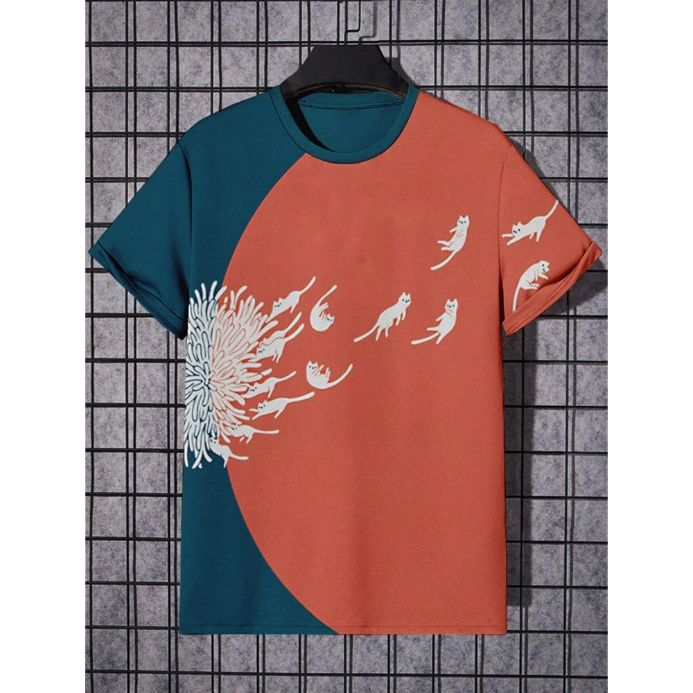 

Men's T-Shirt Casual Fashion 3d Print Short Sleeved Summer Retro T-Shirt For Men Clothing Street Breathable T Shirt Top Tee