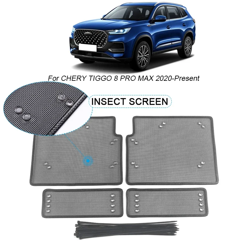 

4PCS Car Insect-proof Air Inlet Protection Cover For CHERY TIGGO 8 PRO MAX 2020-2025 Airin Insert Net Vent Racing Grill Filter