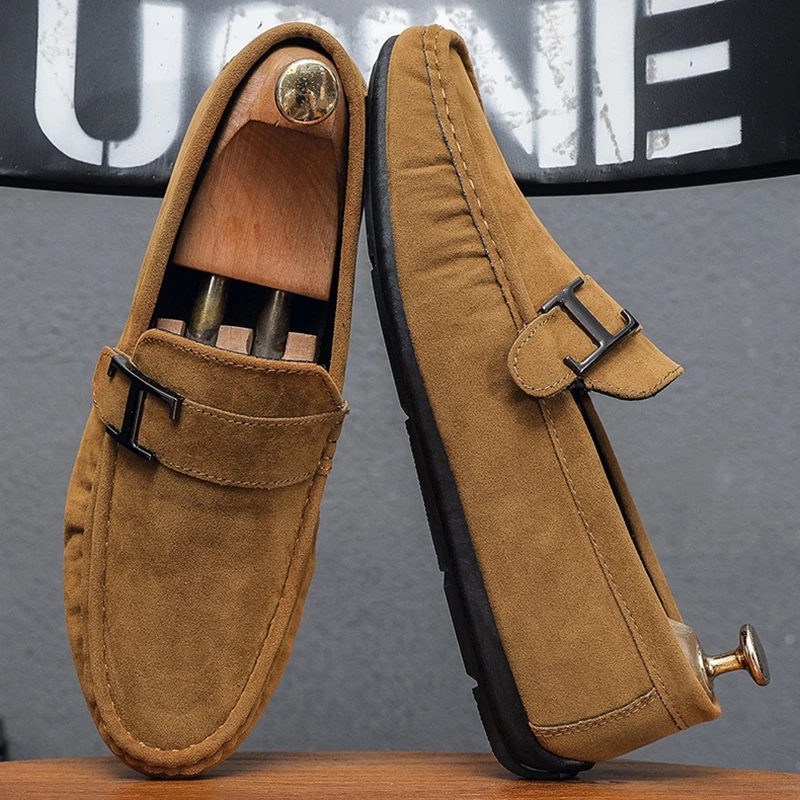 SHLIANG Brand Spring Summer Moccasins Men Loafers High Quality Genuine Leather Shoes Men Flats Lightweight Driving Shoes S044A_voghion.com