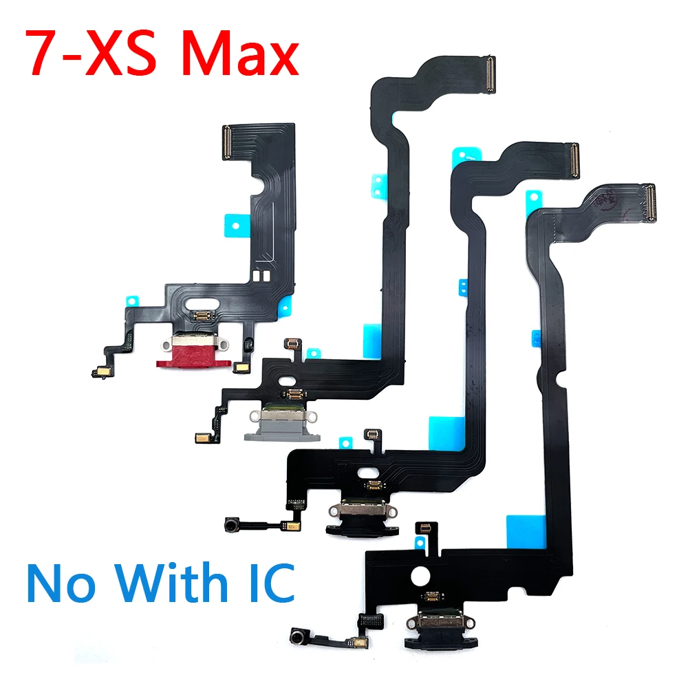 

1pcs USB Charging Dock Port Board Flex Charger Dock Connector Charge Port Flex Cable No With IC For iPhone 7 8 Plus X XR XS Max