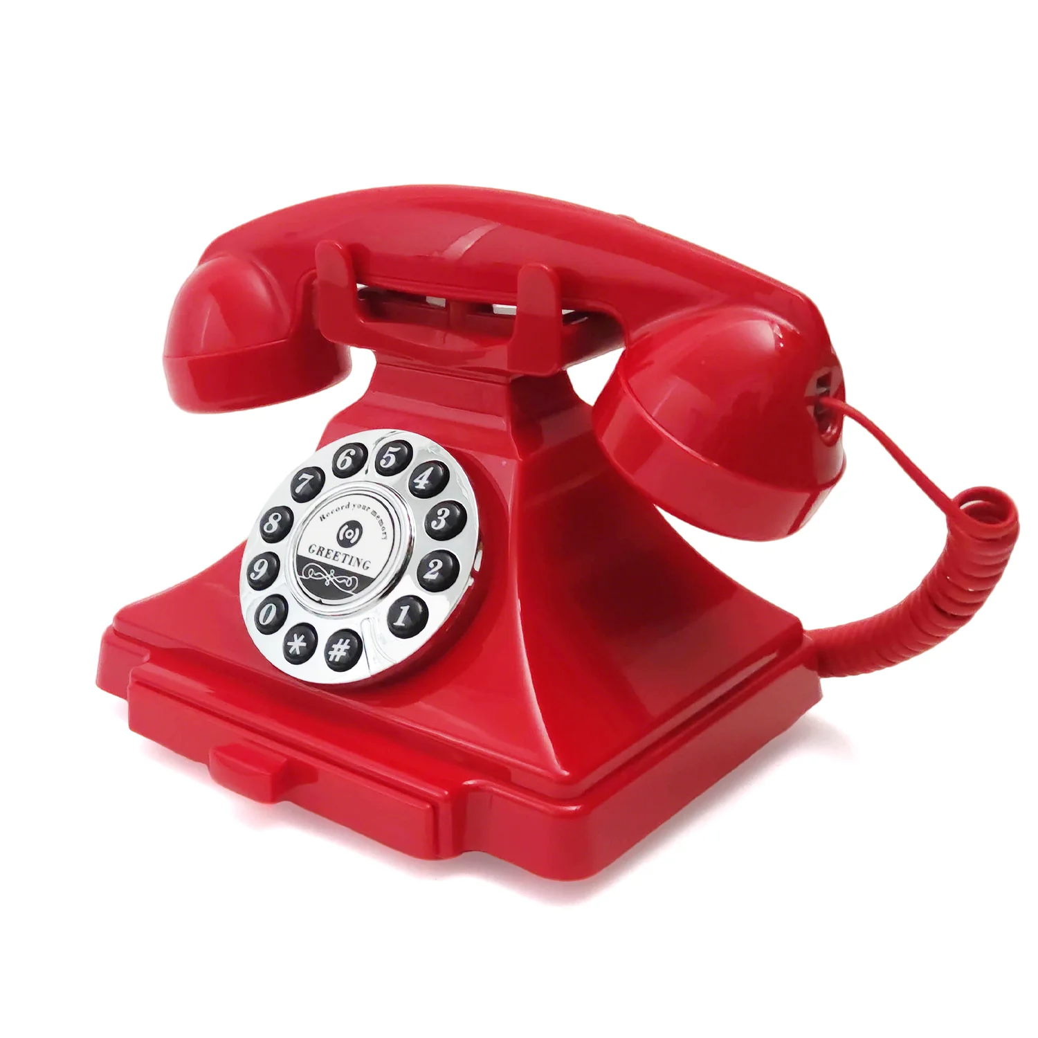 Wedding Audio Message Guestbook Phone Retro Rotary Style Antique Phone Audio Book Voice Recorder for Wedding Party