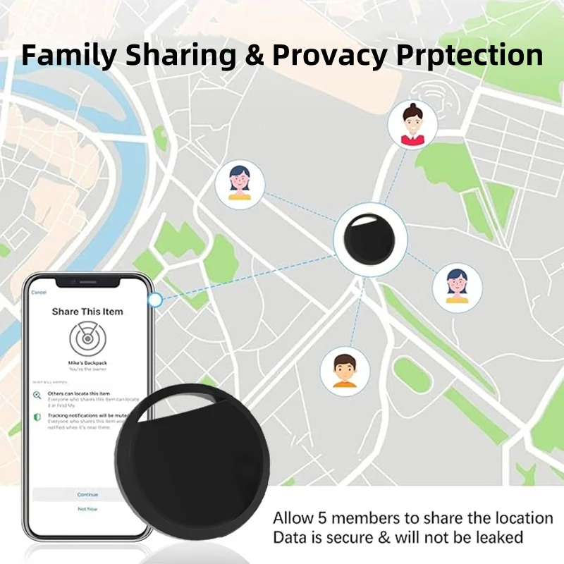 Localizzatore anti-smarrimento di sicurezza RSH per tag IOS Funziona con Apple Trova il mio localizzatore GPS Bluetooth per bagagli, carte, denaro, moto, animali domestici - immagine 5