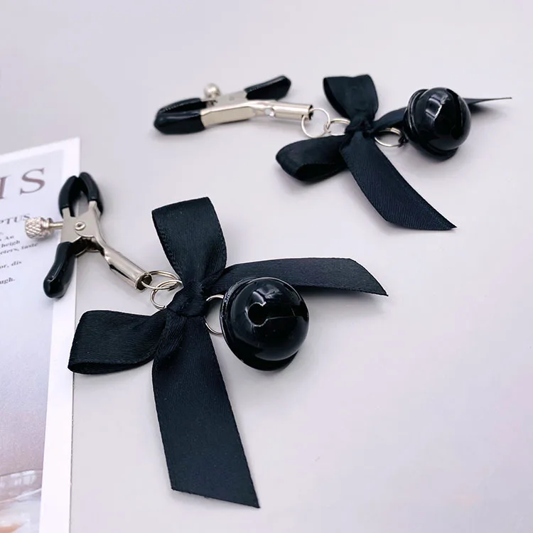 4 Colors Sexy Bow Adjustable Nipple Clamp Breast Bdsm Small Bell Adult Fetish Flirting Teasing Sex Toys For Couples sex party toys erotic sex toy sex toys nipple clamp sex bondage toys
