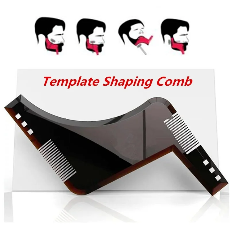 Straighten Comb Cutter Beard Style Accessories Black Plastic Moustache