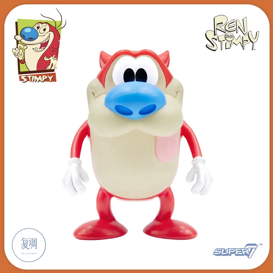 In Stock Super7 Ren and Stimpy ReAction Figure Cartoon Toy