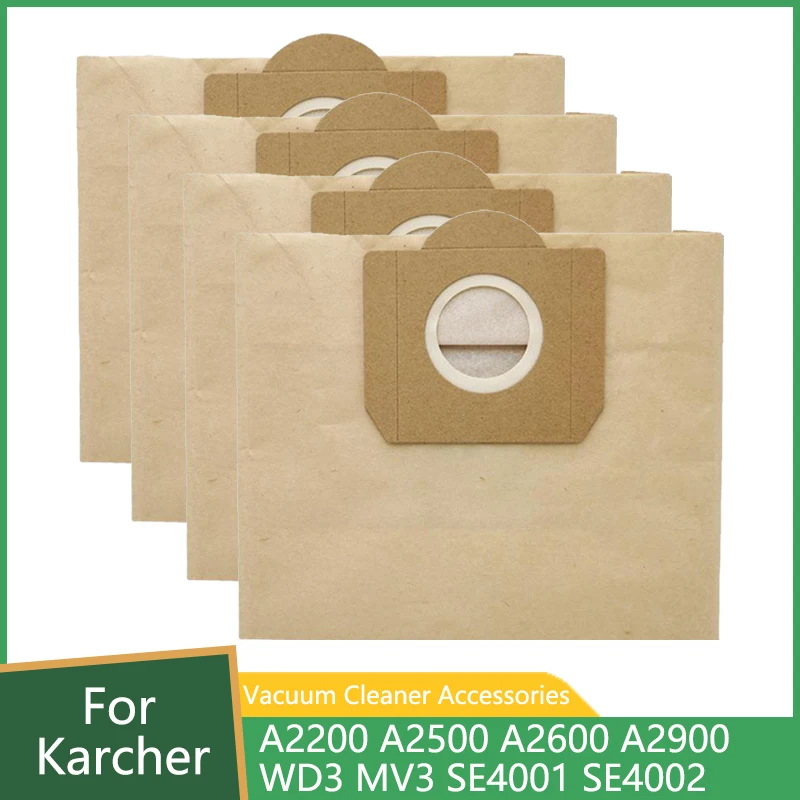 10pcs Vacuum Cleaner Dust Filter Paper Bag For Karcher Wd2250 A2004 A2054  Mv2 Robot Vacuum Cleaner Parts Replacement Dust Bags - Vacuum Cleaner Parts  - AliExpress