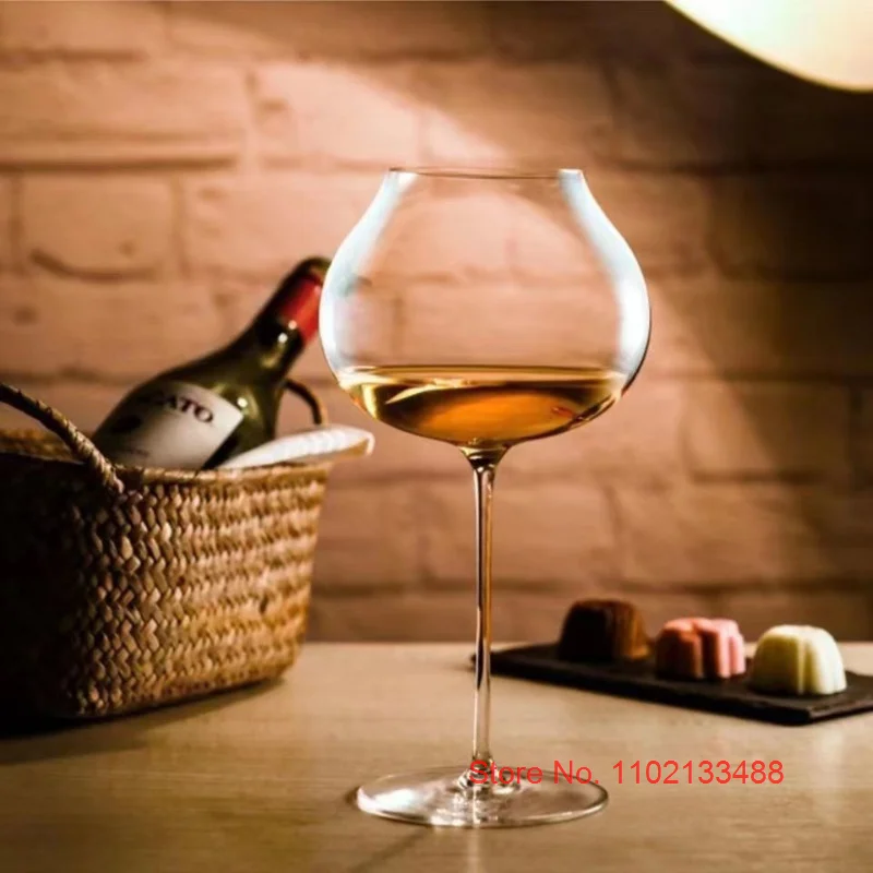 LINEA UMANA DESIGNER Cup Italian Style Super Thin Crystal Burgundy Goblet Grands Crus Dark White Wine Glass Sommelier Exclusive, glass drinkware