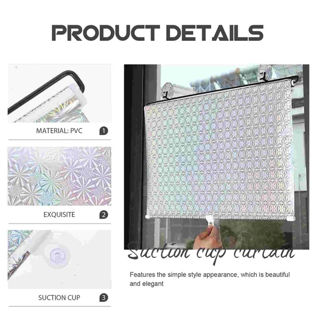 Fekete Görgő Redőnyök Ablakfüggöny Szívópohár Valkonya Körömmentes Magánszemélyek Konyha - Image 6
