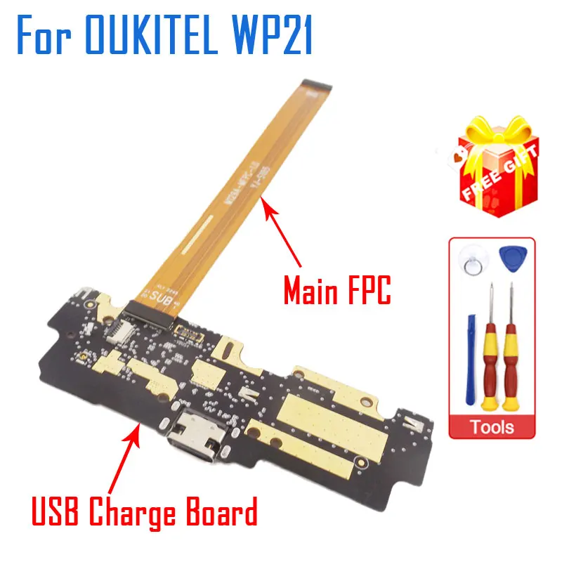 

New Original OUKITEL WP21 USB Board Charging Dock Port Board With Main FPC Motherboard Cable Parts For Oukitel WP21 Smart Phone
