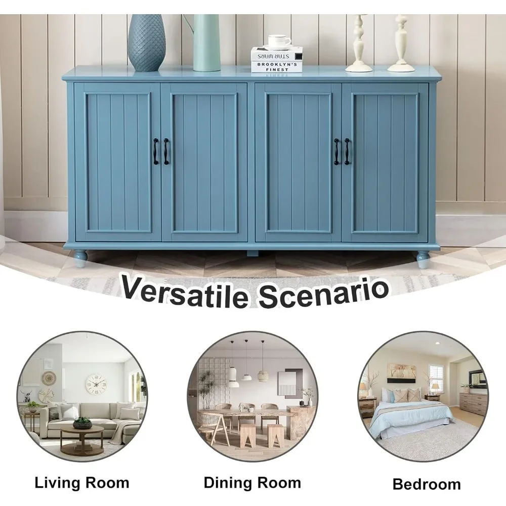 Buffet & Bar Cabinet with Storage, 62'' Coffee Bar Cabinet, Sideboard Storage Cabinet for Dinning Room, Kitchen
