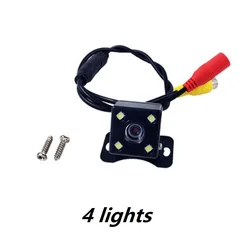 Enhanced Night Vision Waterproof Rear View Camera with 170° HD Image and LED Backup Monitor (4 lights)