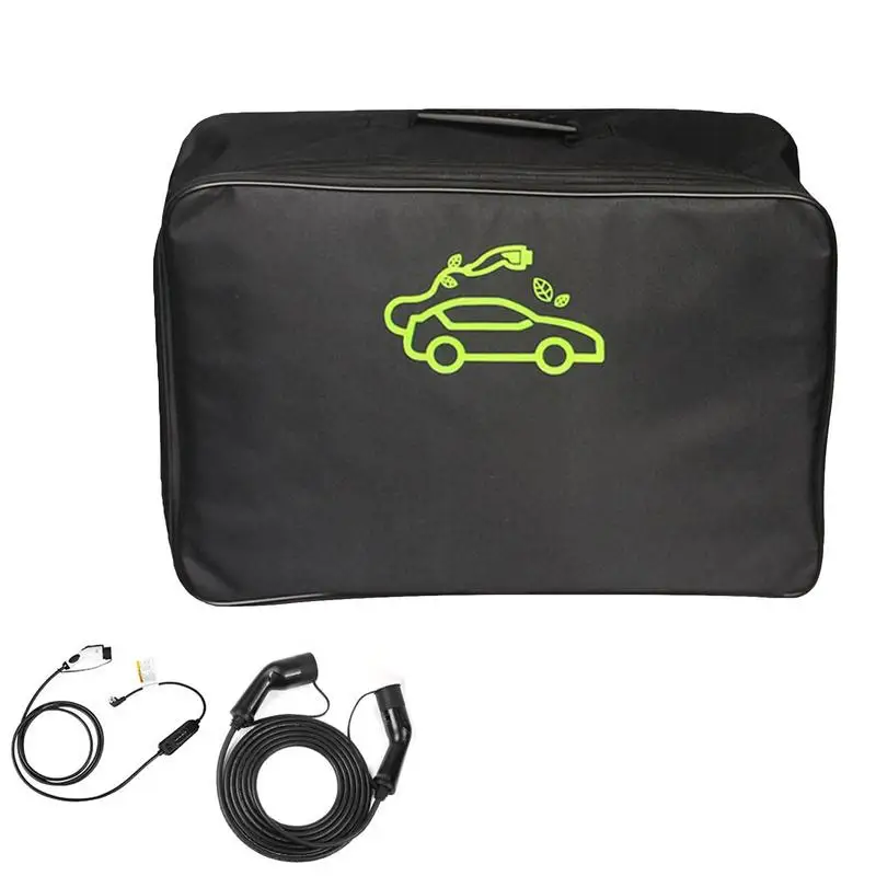 

Jumper Cables Bag Jumper Cables Storage Waterproof Jumper Cable Bag EV Cables Cords And Hoses Organizer Case