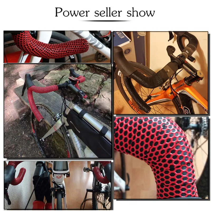 MOTSUV Road Bicycle Handlebar Cork EVA PU Bike Bar Tape Professional Cycling Damping Anti-Vibration Wrap Bar Plug