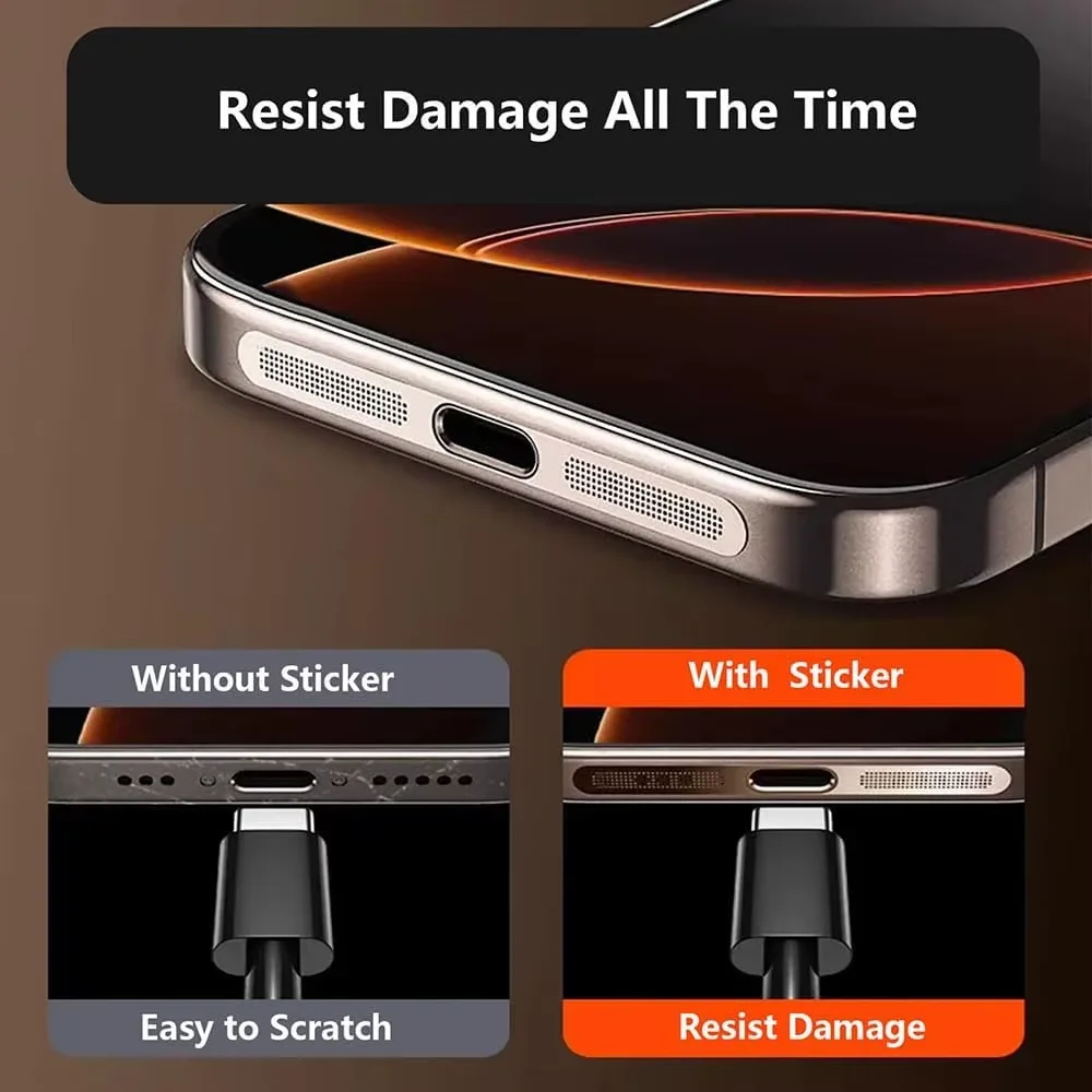 USB C Dust Plug Set - 9-Piece Anti-Dust Charging Port & Speaker Covers, Slim Protective Accessories