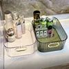 2 Pcs Cosmetics Box Desktop Storage Drawer Stackable Storage Box with Handle Makeup Organizers Basket Poatable Sundries  Rack 4