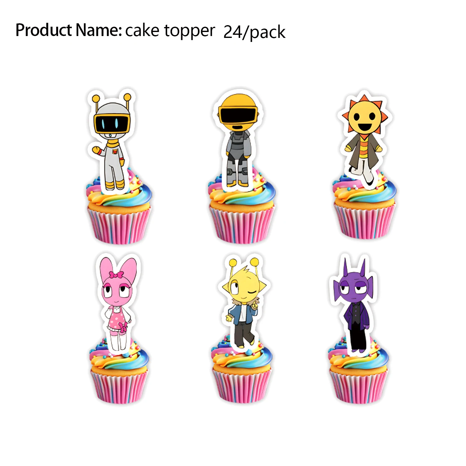 cake topper-24pcs