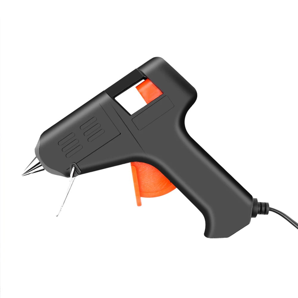 Hot Melt Glue Gun Hot Glue Gun 20W Hot Glue Gun Tool Kit Temperature Adjustment Silicone Gun for Crafts Repair DIY Use 7mm Glue Sticks Pure Copper Nozzle